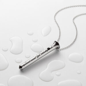 Vesper Mini Silver Pendant and vibrator by Crave